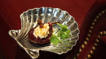 Port-Poached Pears with Orange Mascarpone